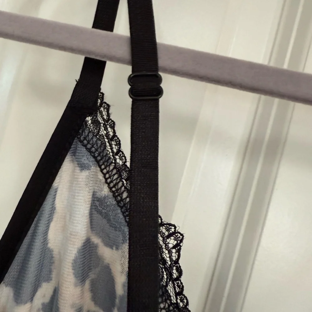 SHEIN Leopard Print Chemise Brown and Black Lace Trim - Picture 5 of 5